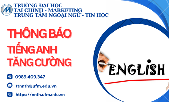 Thông báo nộp học phí và xử lý rút học phí học phần tiếng Anh tăng cường cho sinh viên 18D, 19D, 20D trình độ đại học hình thức chính quy chương trình chuẩn, chương trình đặc thù (học ky 3 năm 2025)